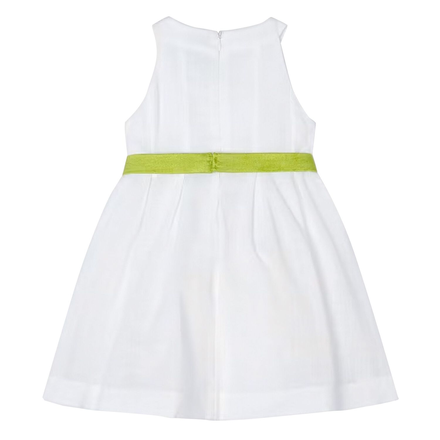 فستان بنات بطبعة الزهور باللون الأبيض, 1, hi-res