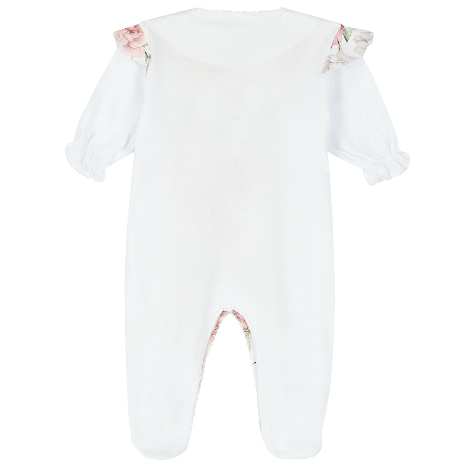 افرول بطبعة الورود باللون الابيض للبنات , 2, hi-res image number null