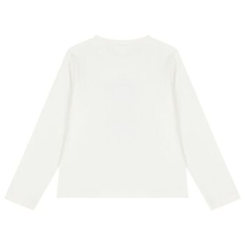 Girls Ivory Long Sleeve Top