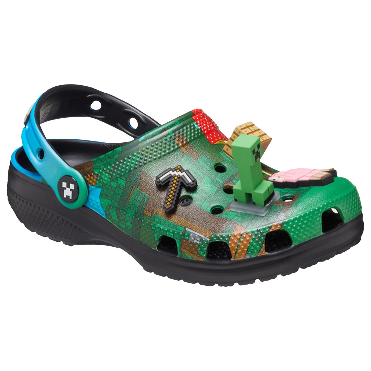 Black & Green Minecraft Classic Clogs Sandals, 1, hi-res