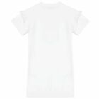 فستان بشعار تيدي باللون الابيض للبنات , 1, hi-res