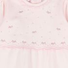 Baby Girls Pink Embroidered Romper Set, 1, hi-res