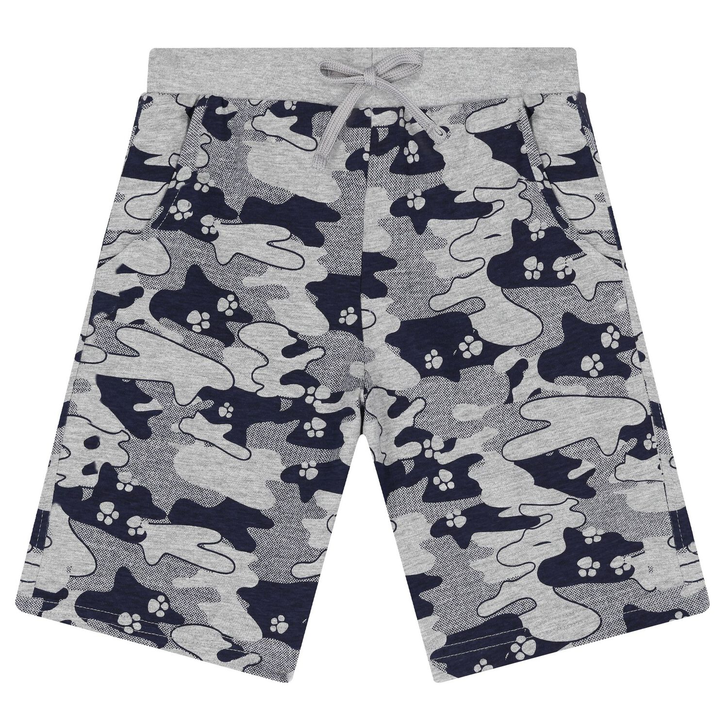 Boys Navy Blue & Grey Crocodile Shorts Set, 2, hi-res