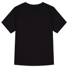 Boys Black Logo T-Shirt, 1, hi-res