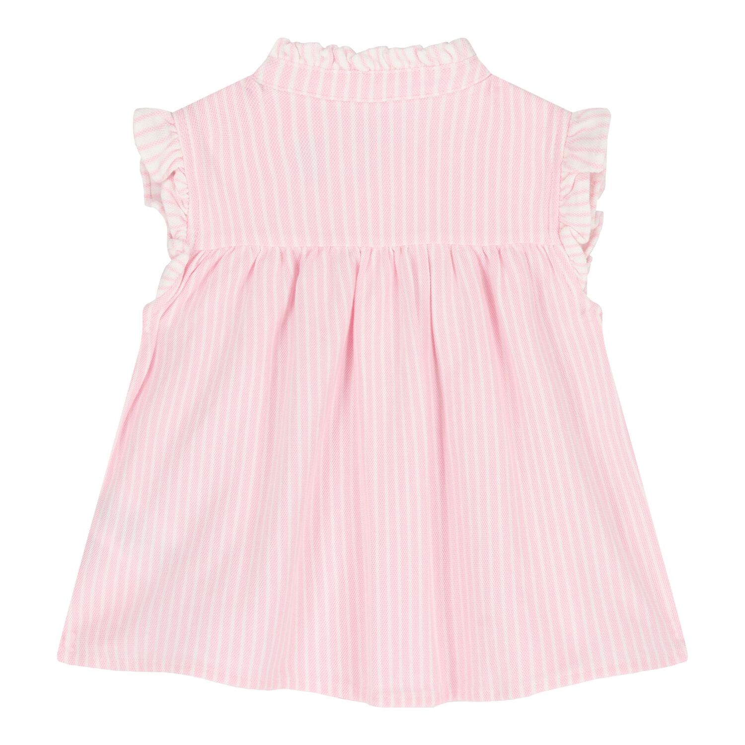 Baby Girls Pink Striped Logo Shorts Set , 1, hi-res