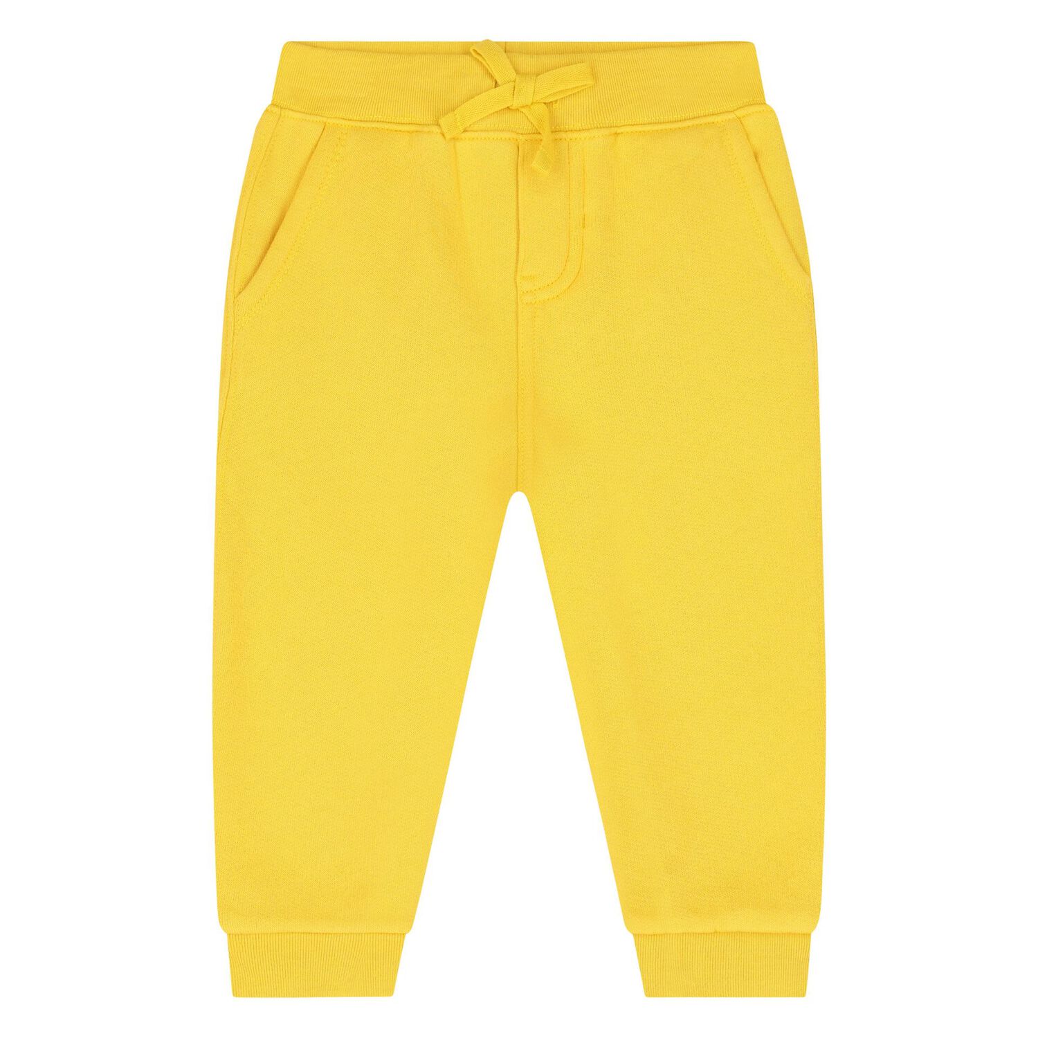 بدلة رياضية أولاد بالشعار باللون الأزرق الداكن والأصفر للأطفال, 1, hi-res