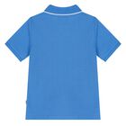 Younger Boys Blue Logo Polo Shirt, 4, hi-res