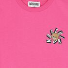 Girls Pink Teddy Bear Logo T-Shirt, 5, hi-res