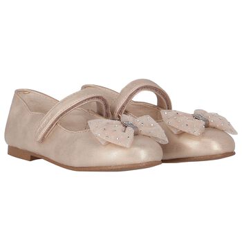 Girls Pink Bow Shoes