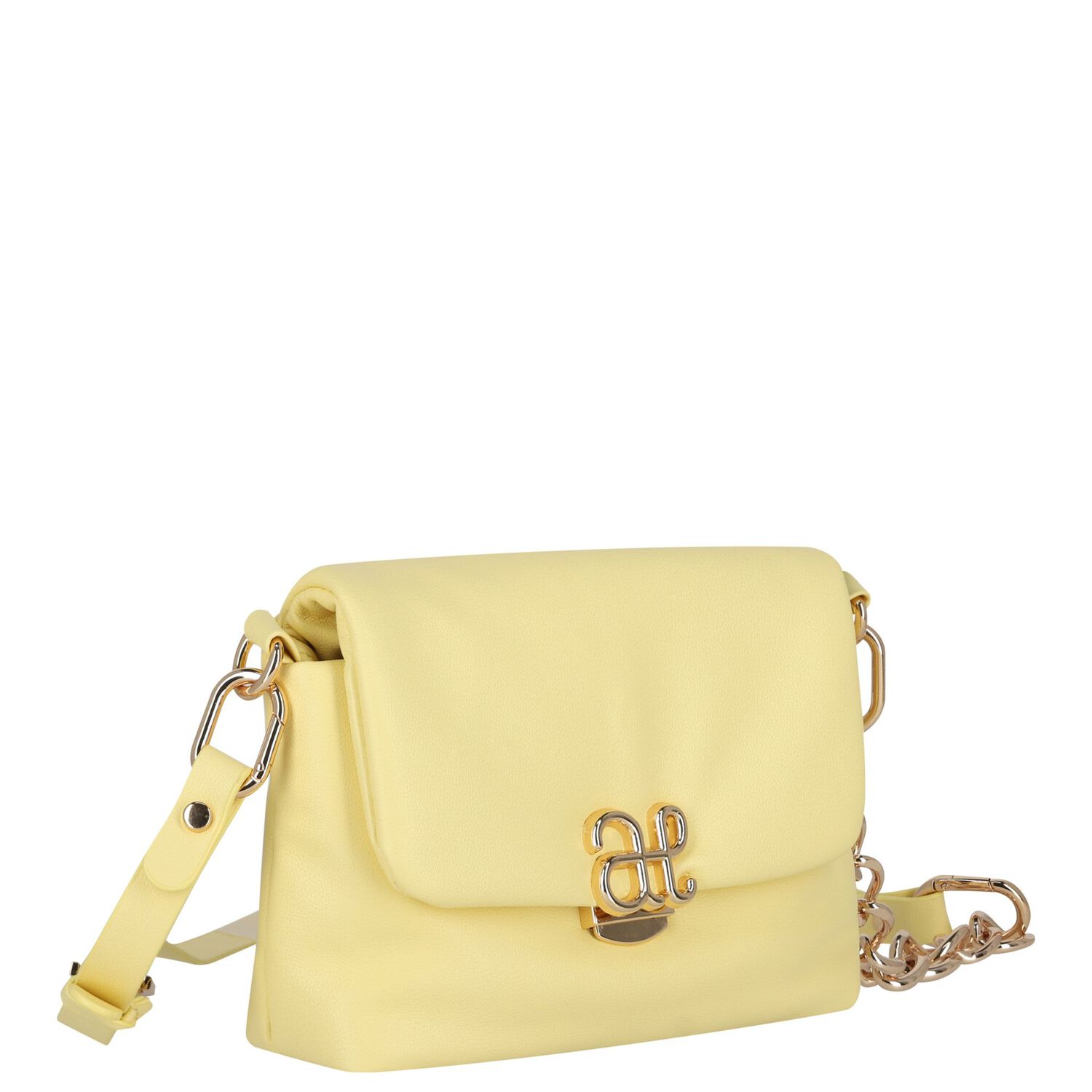 Girls Yellow Leather Handbag, 1, hi-res