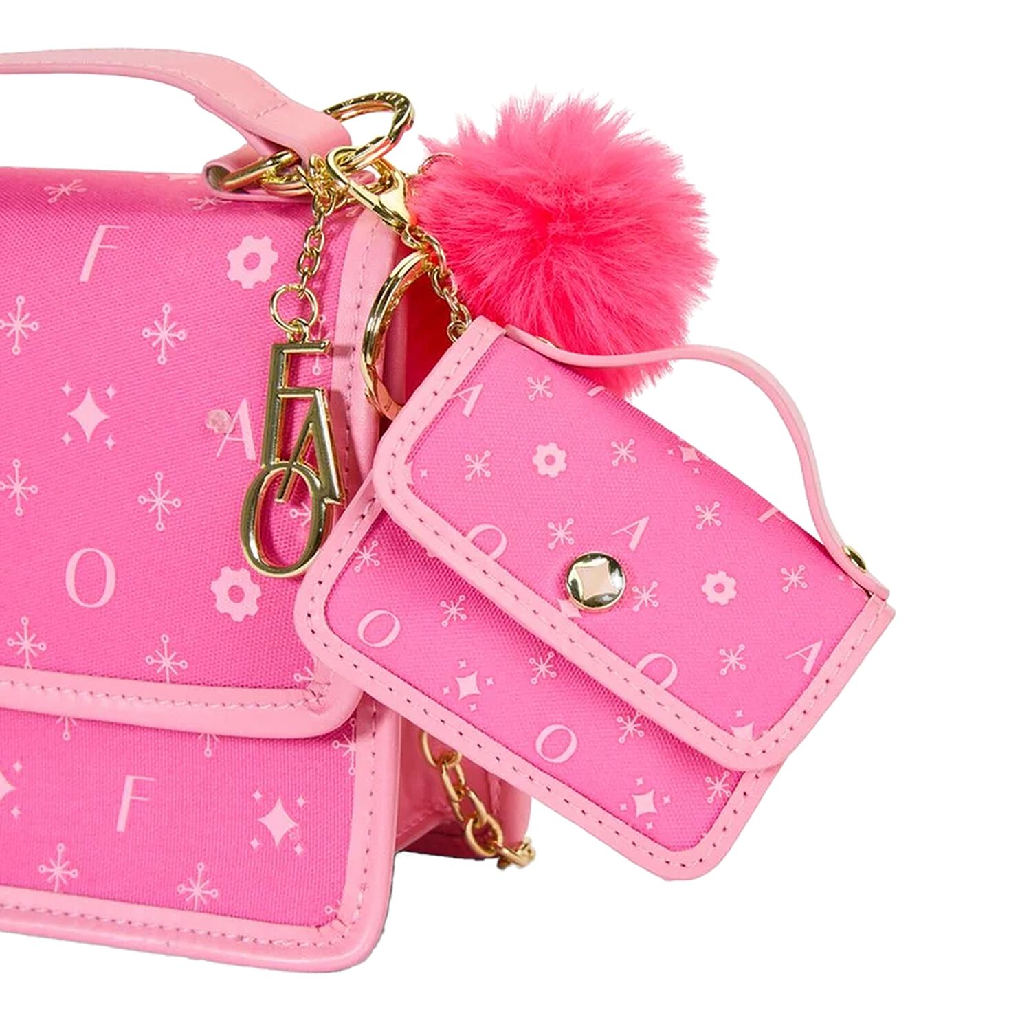  Girls Pink Mini Handbag Keychain ( 9CM ), 1, hi-res