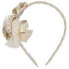 Girls Ivory Flower Headband, 1, hi-res