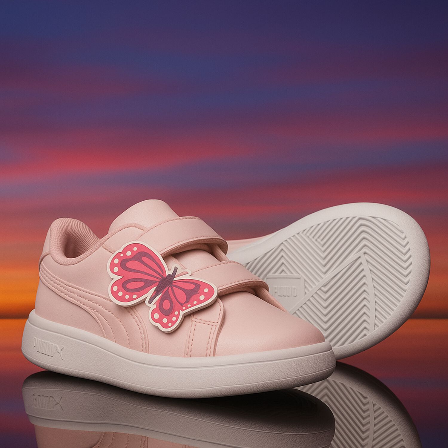 Girls Pink Logo Trainers, 1, hi-res