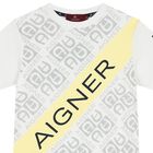 تيشيرت أولاد بالشعار باللون الأبيض و الأصفر , 1, hi-res