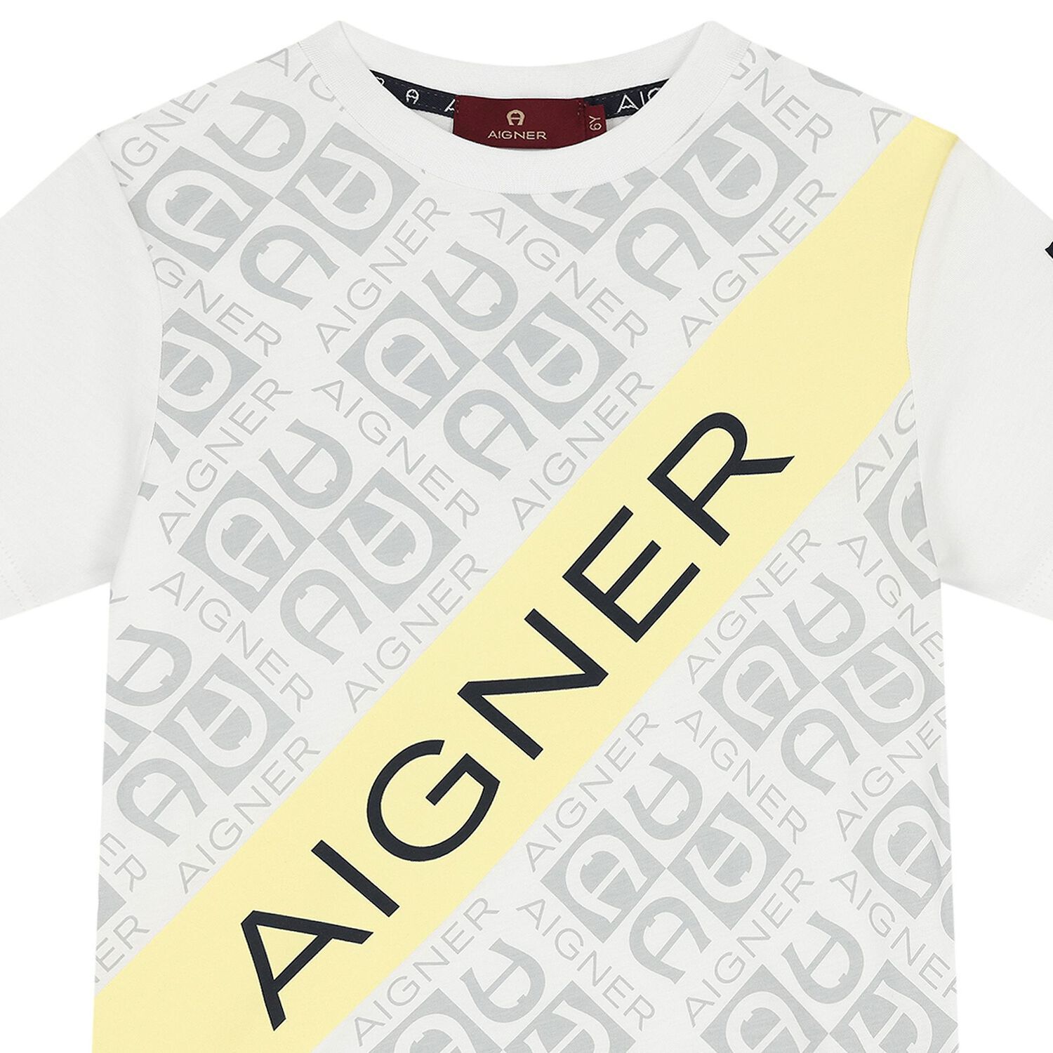 تيشيرت أولاد بالشعار باللون الأبيض و الأصفر , 1, hi-res image number null