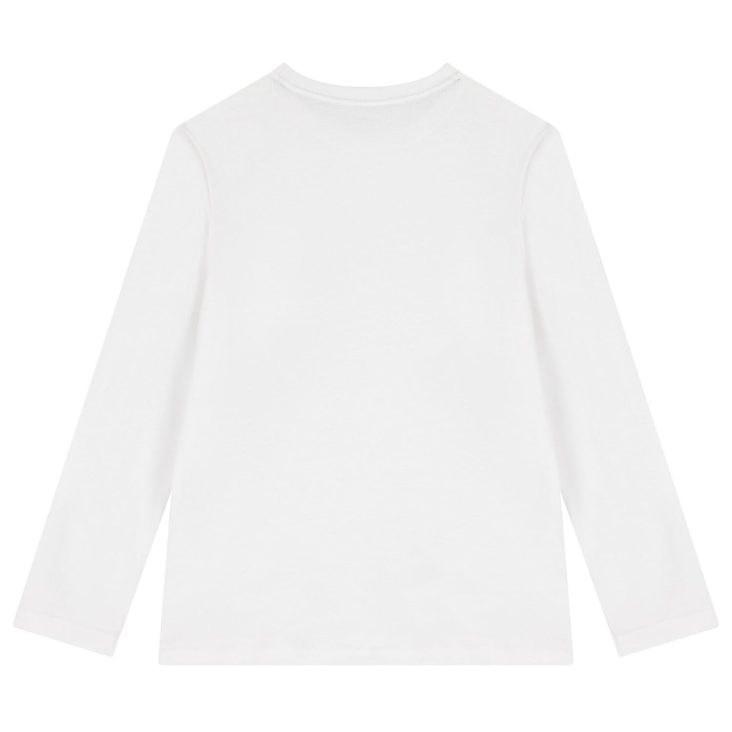 بلوزة قطنية بأكمام طويلة بشعار باللونين الأبيض والأزرق الداكن للأولاد (عبوة من قطعتين), 1, hi-res