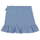 Girls Blue Ruffled Skirt, 1, hi-res