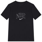 Boys Black Logo Dri-Fit T-Shirt, 1, hi-res