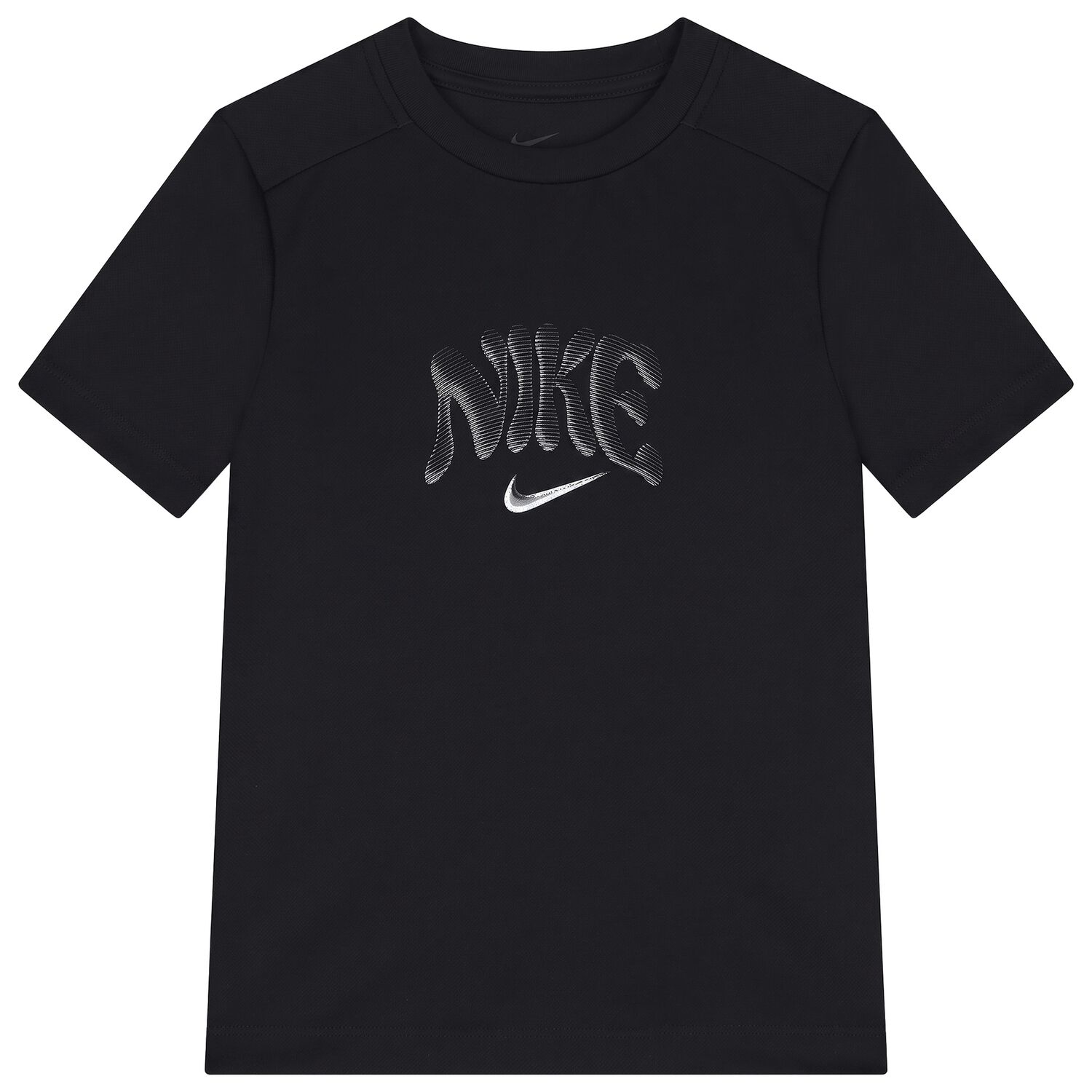 Boys Black Logo Dri-Fit T-Shirt, 1, hi-res