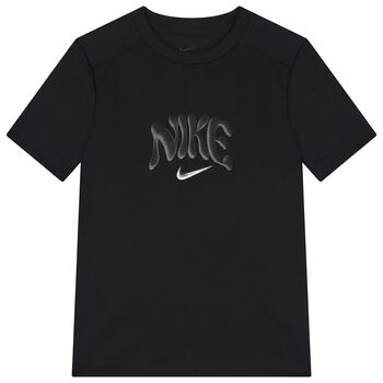 Boys Black Logo Dri-Fit T-Shirt