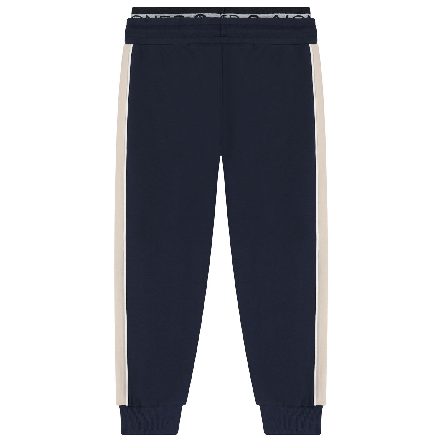 Boys Navy Blue Logo Joggers, 1, hi-res
