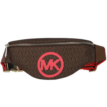 Girls Brown Logo Belt Bag