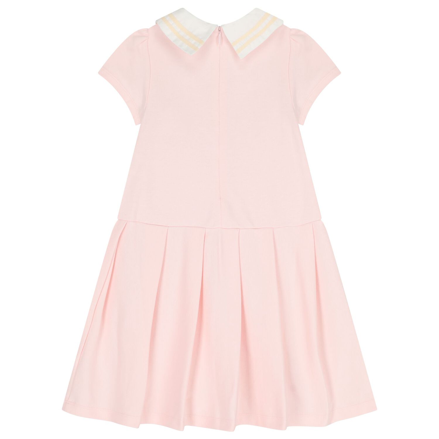 Girls Pink & White Dress, 2, hi-res