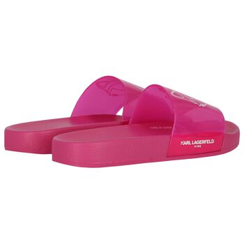 Girls Pink Choupette Sliders