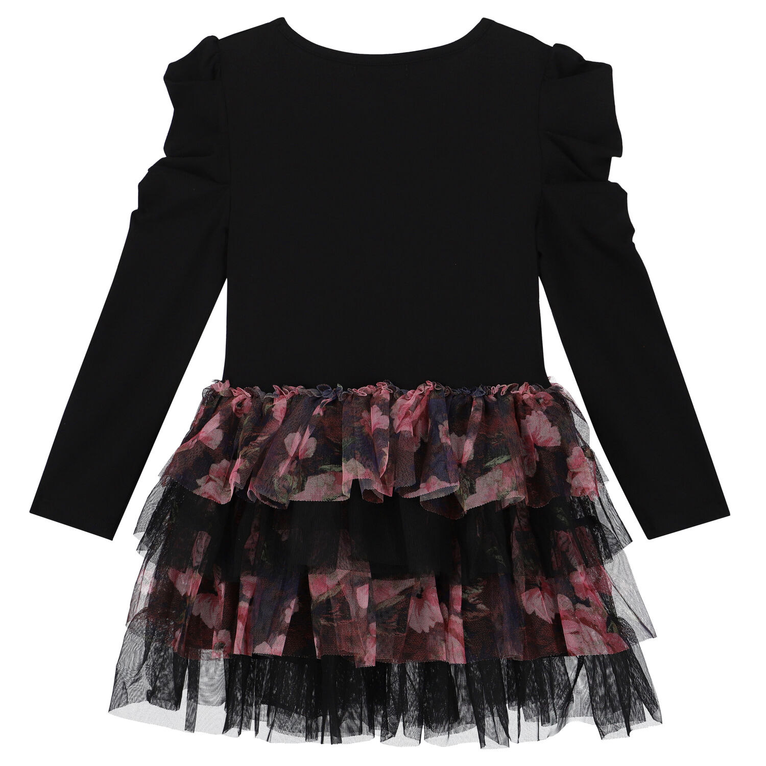 فستان تول باللون الأسود, 1, hi-res