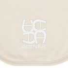 Beige Logo Baby Bib, 1, hi-res
