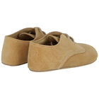 Baby Boys Beige Suede Pre Walker Shoes, 2, hi-res
