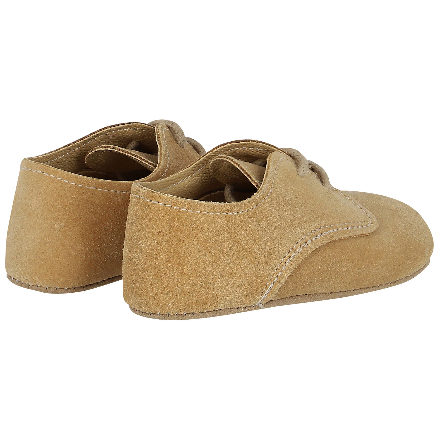 Baby Boys Beige Suede Pre Walker Shoes, 2, hi-res