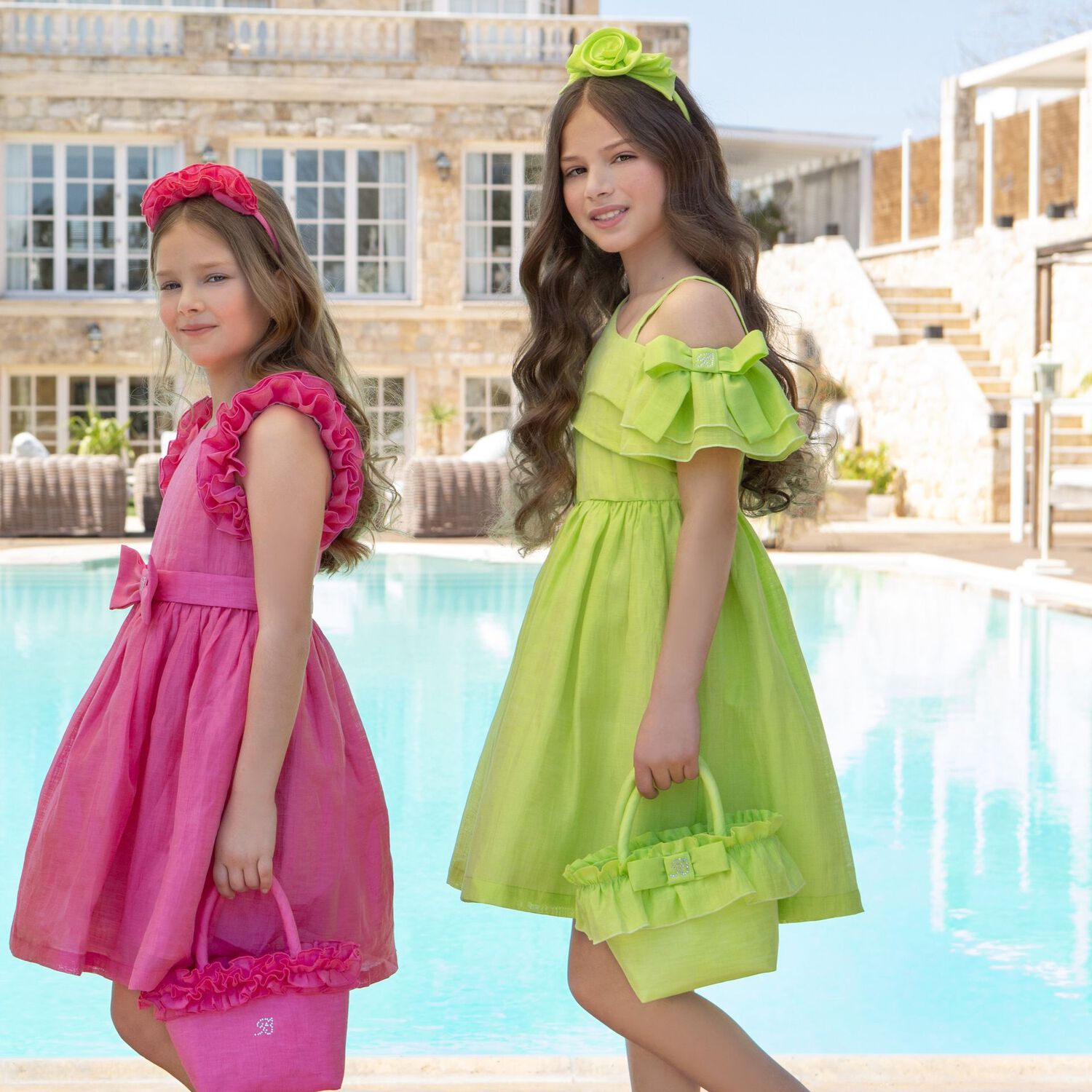 حقيبة يد بنات بالشعار باللون الوردى, 1, hi-res image number null