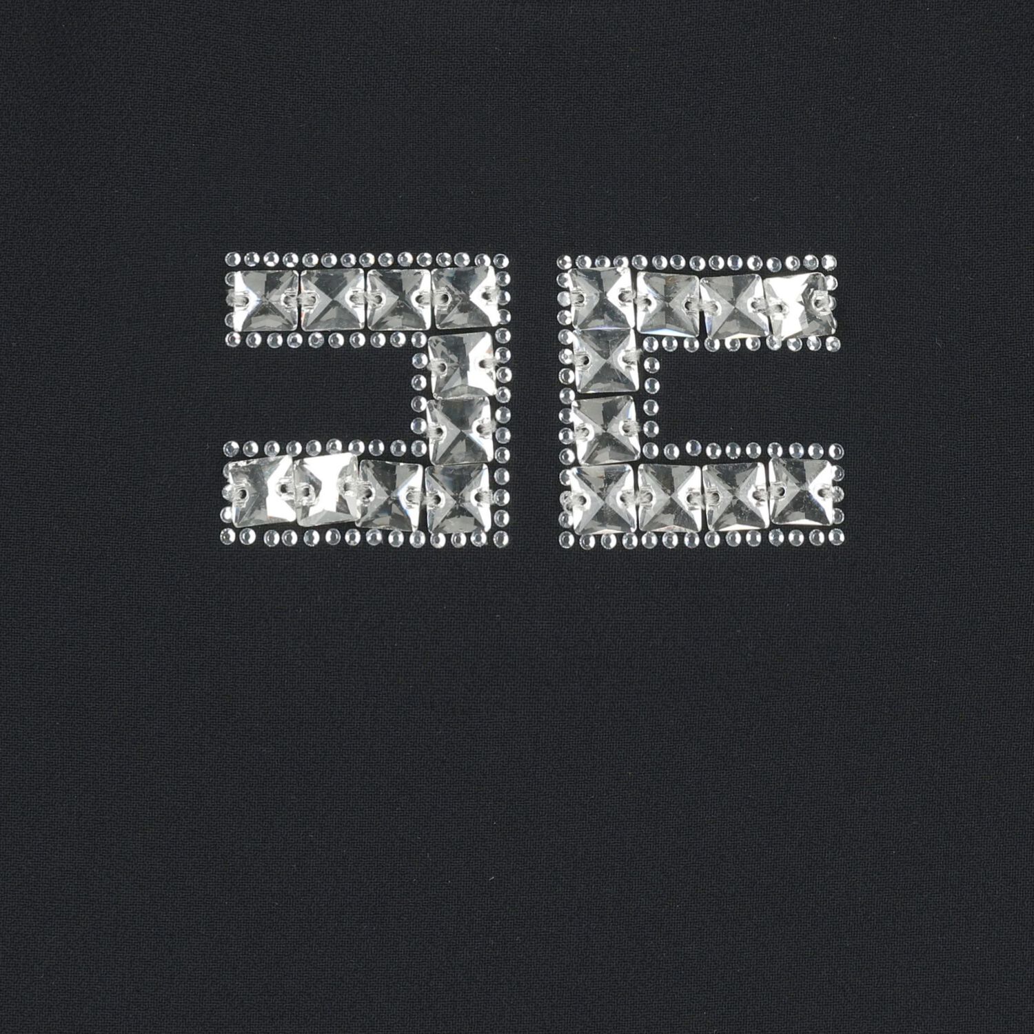 فستان بناتي مزين بشعار ماسي مطوي باللون الأسود, 2, hi-res