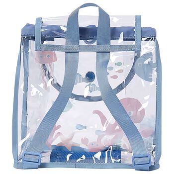 Boys Blue Transparent Backpack