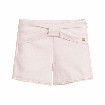 Girls Pink Bow Shorts