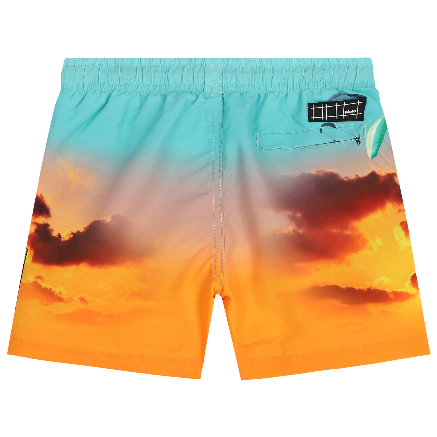Boys Blue & Orange Parachute Swim Shorts, 3, hi-res image number null