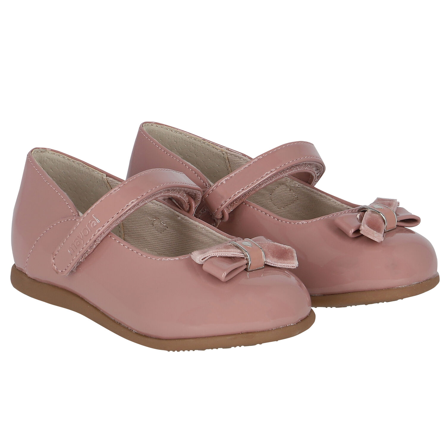 Girls Pink Bow Shoes, 1, hi-res image number null