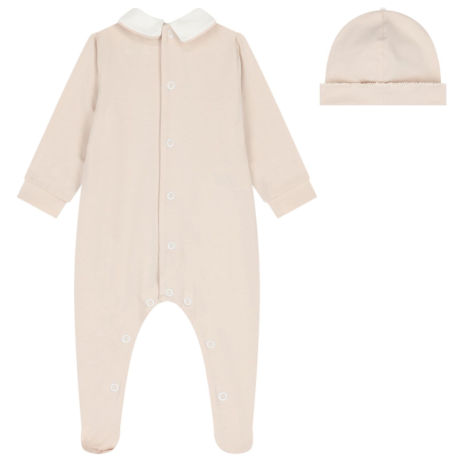 Baby Boys Beige Teddy Bear Babygrow Set, 2, hi-res