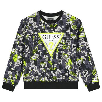 Guess Boys Grey Logo Sweatshirt, 3 Boys Grey Logo Sweatshirt