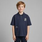 Boys Navy Blue Logo Polo Shirt, 1, hi-res