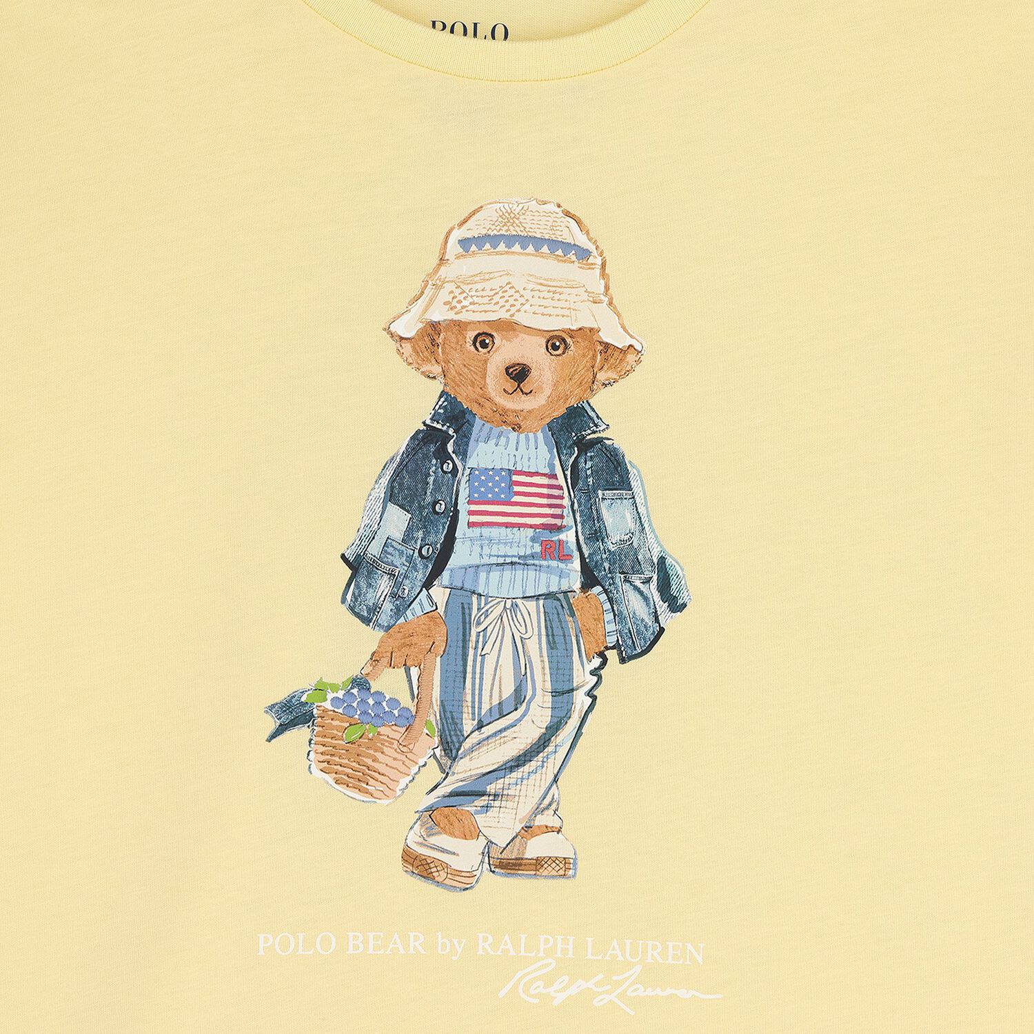 Girls Yellow Polo Bear Dress, 1, hi-res