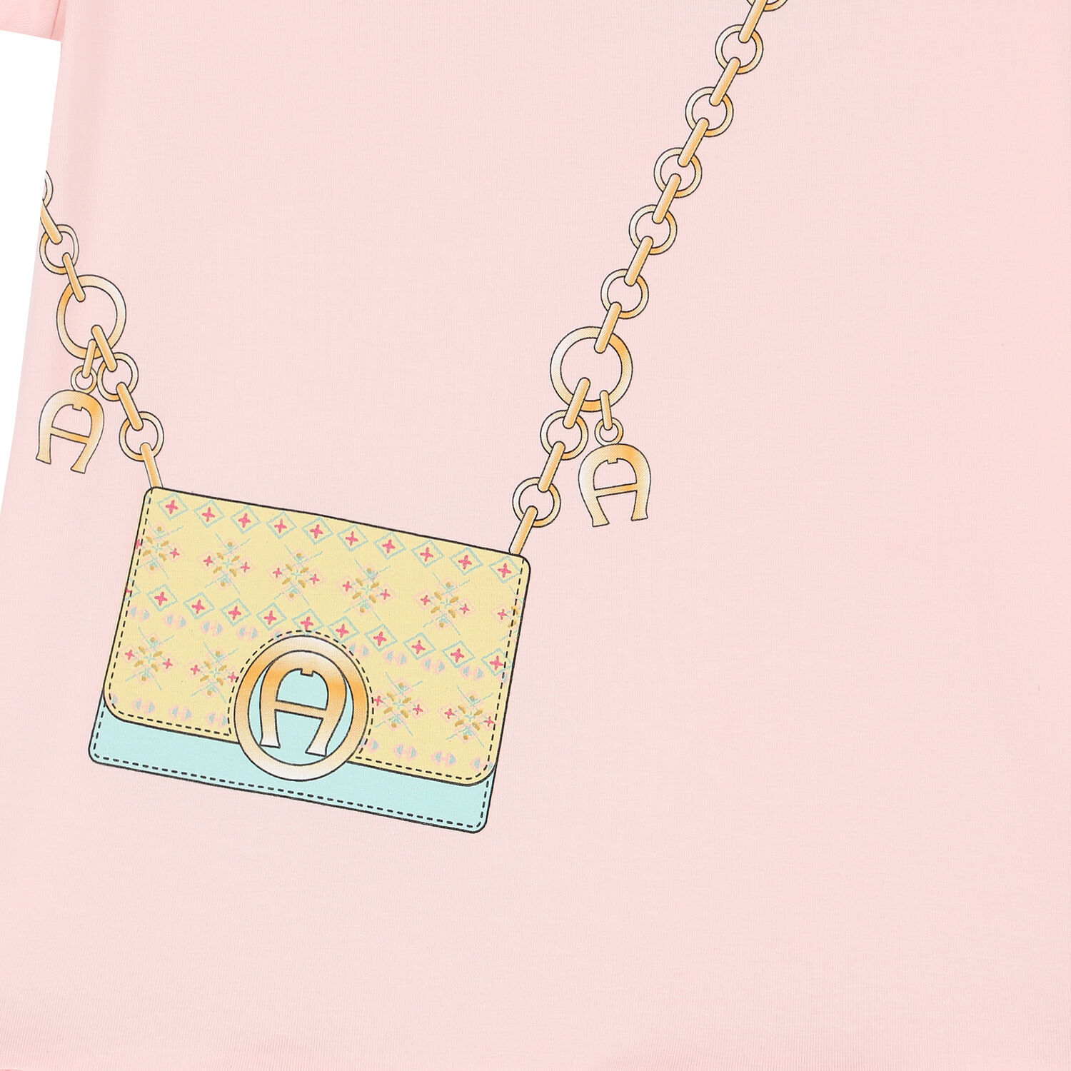 Girls Pink Logo Bag Dress, 3, hi-res