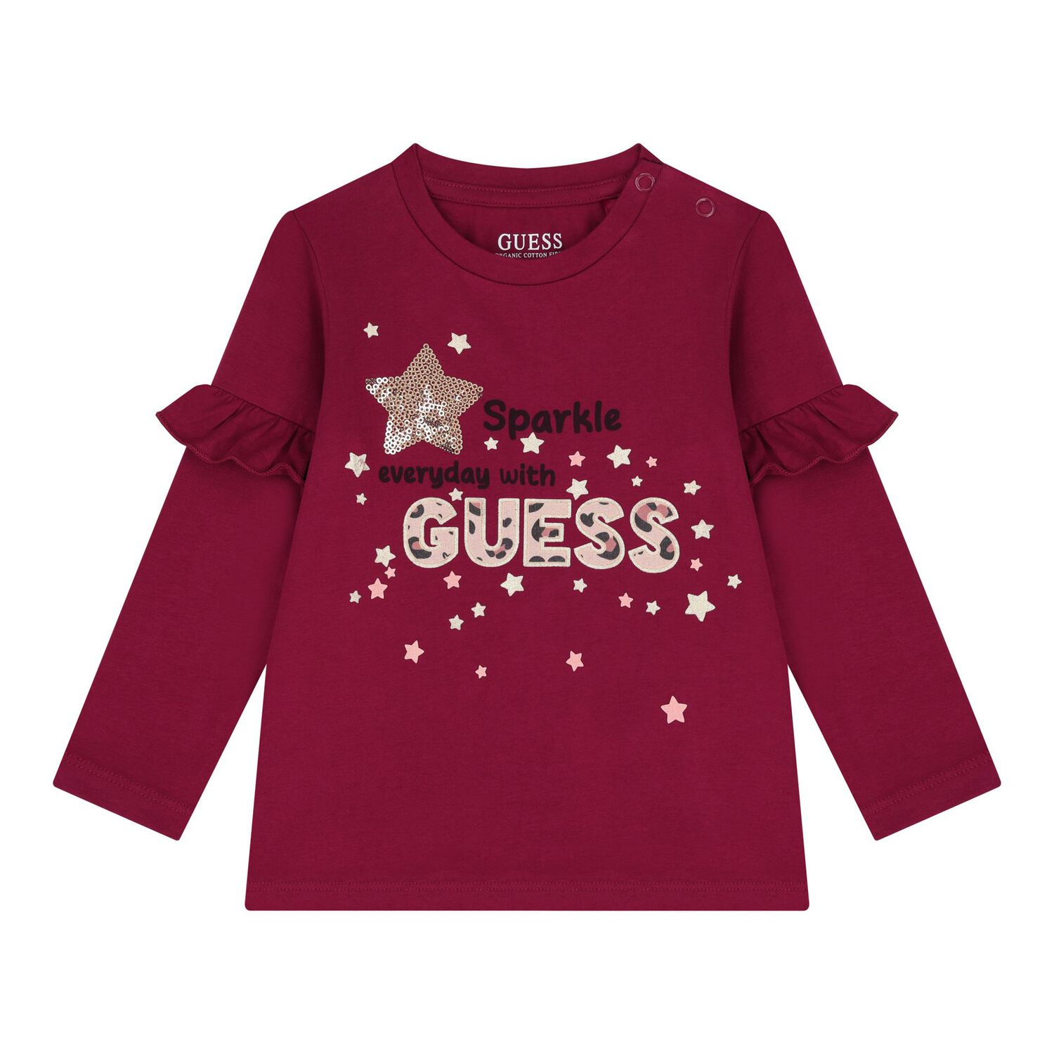 طقم ليجنز بناتي صغير باللونين العنابي والبيج, 1, hi-res