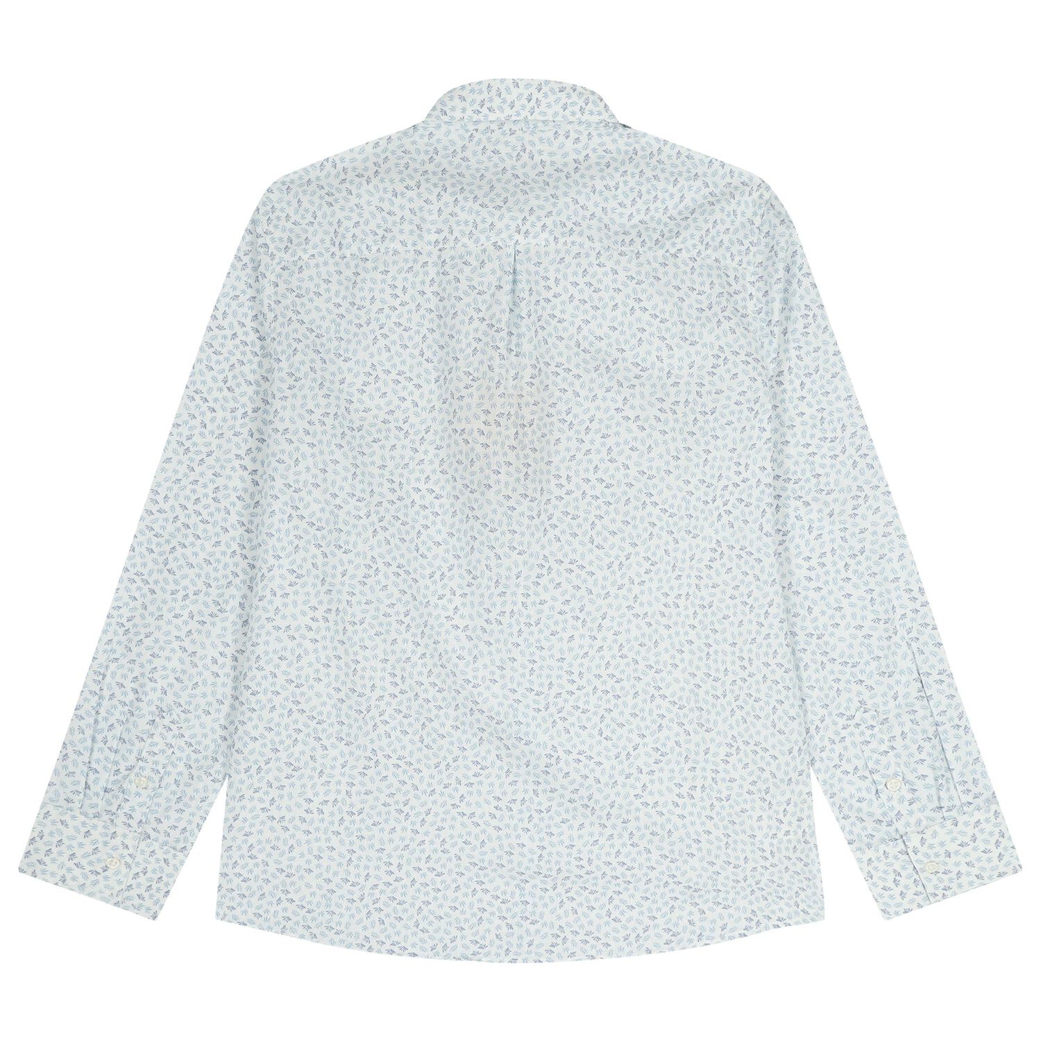 Boys White & Blue Long Sleeve Shirt, 1, hi-res