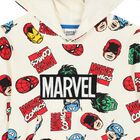 Boys Ivory Marvel Hooded Top, 1, hi-res