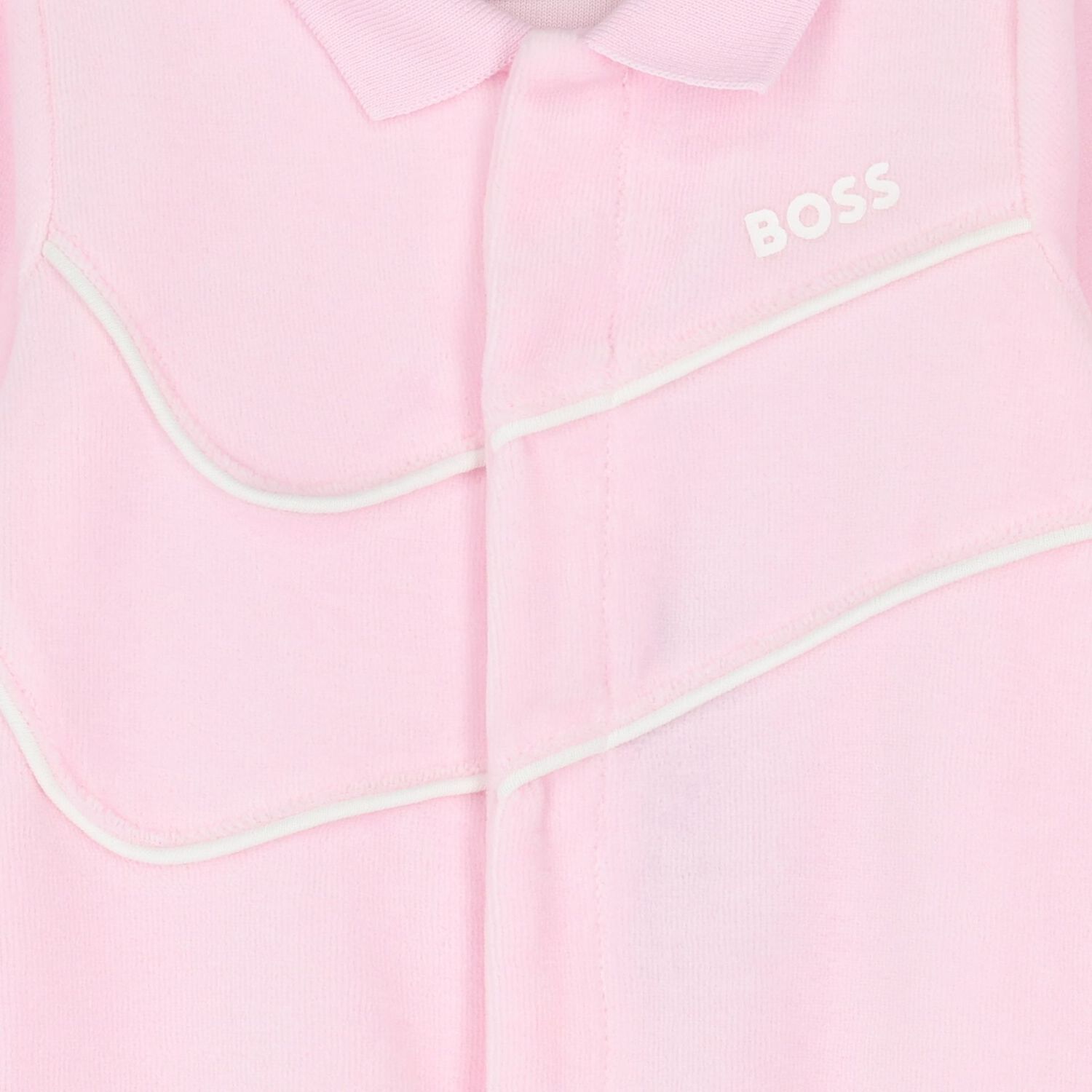 Baby Girls Pink Logo Babygrow, 1, hi-res