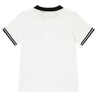 طقم شورت أولاد بالشعار باللون الأبيض والأسود , 1, hi-res