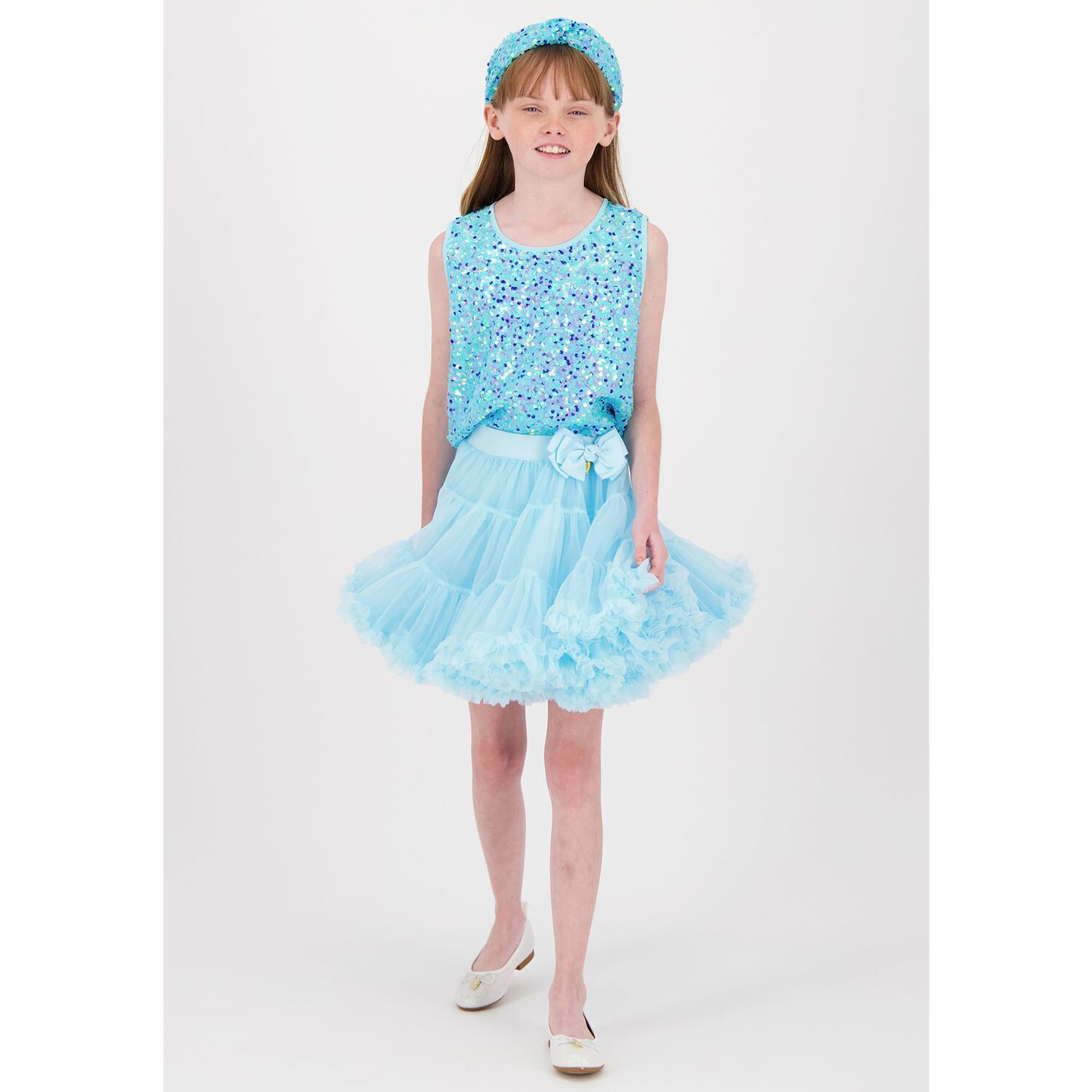 Girls Aqua Tutu Skirt, 9, hi-res image number null
