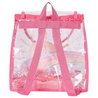 Girls Pink Transparent Backpack, 1, hi-res